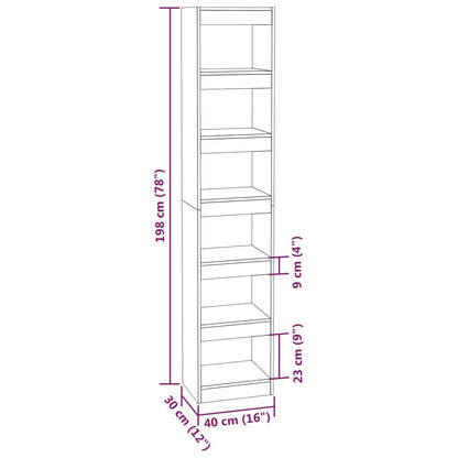 Libreria/Divisorio Rovere Marrone 40x30x198 cm