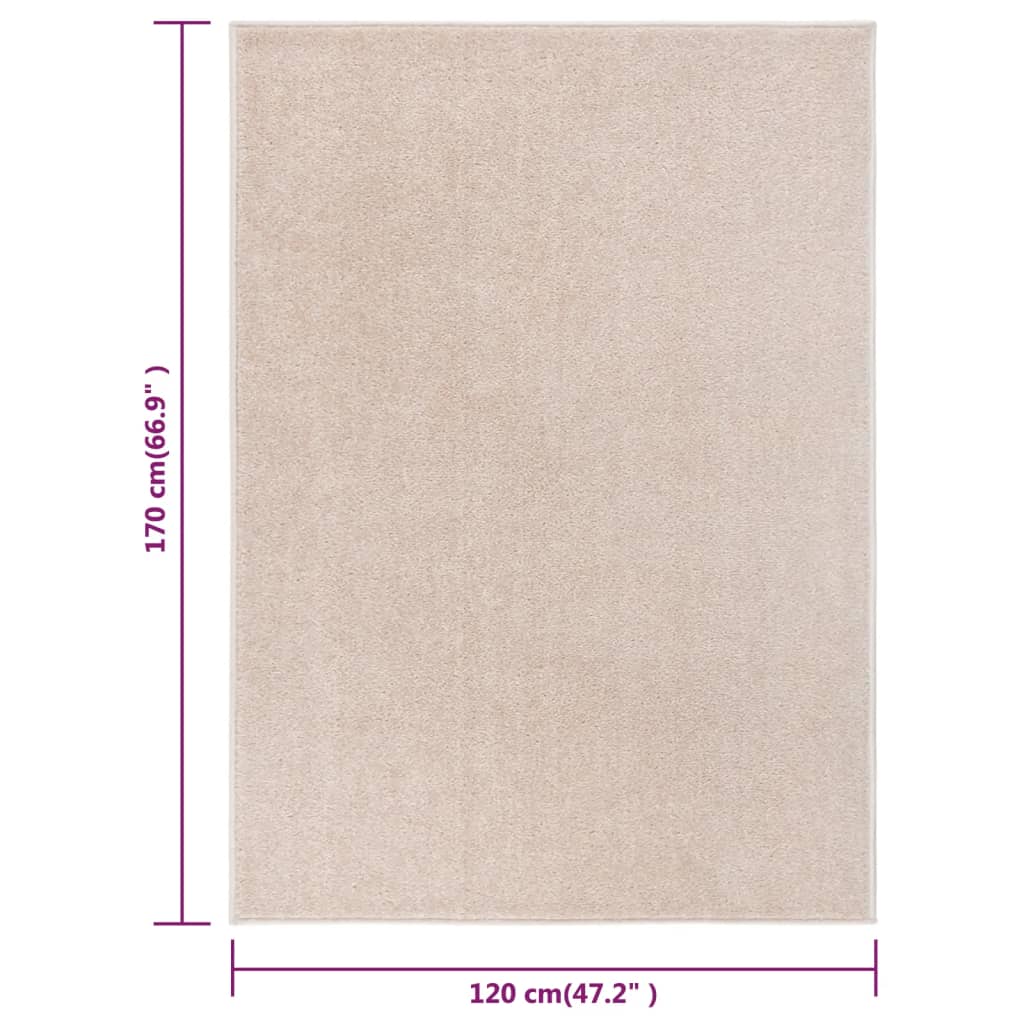 Tappeto a Pelo Corto 120x170 cm Beige Scuro