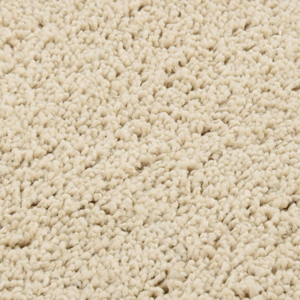 Tappeto Shaggy Crema 80x150 cm Antiscivolo