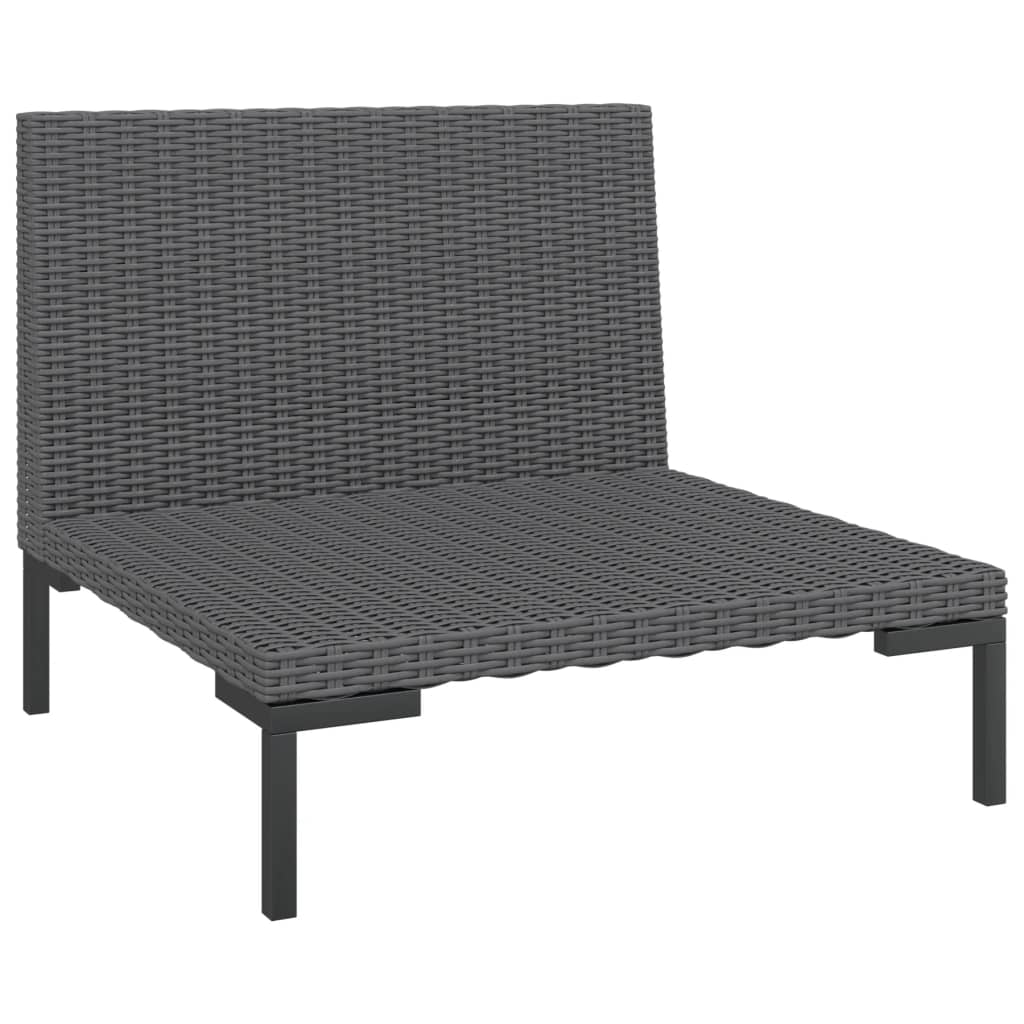 Divani da Giardino 2pz con Cuscini in Polyrattan Mezzo Tondo - homemem39