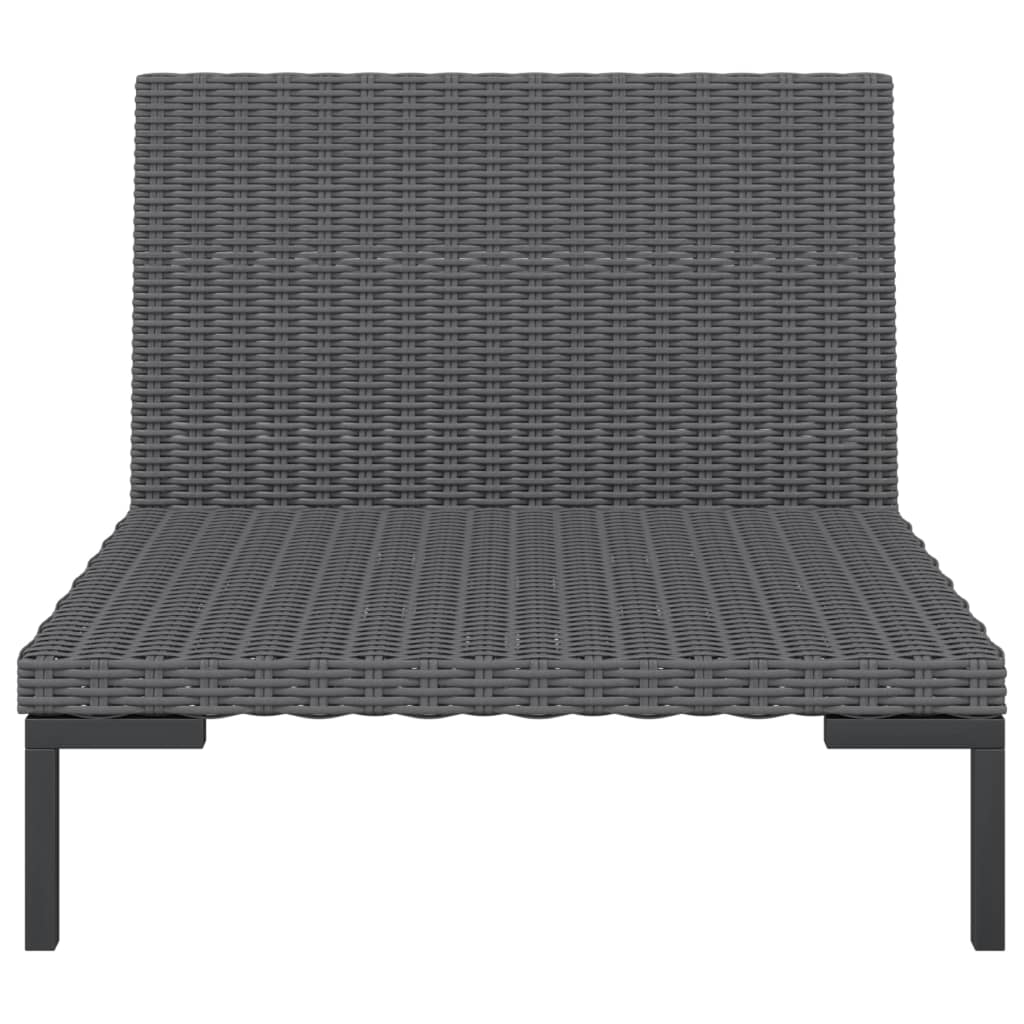 Divani da Giardino 2pz con Cuscini in Polyrattan Mezzo Tondo - homemem39