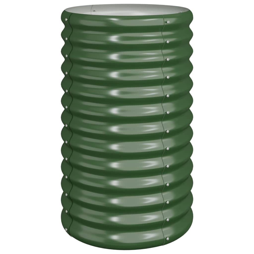 Vaso da Giardino Acciaio Verniciato a Polvere 40x40x68 cm Verde