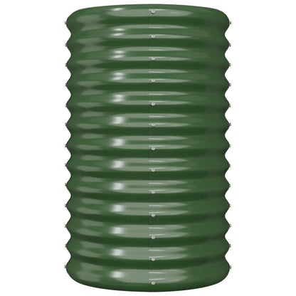 Vaso da Giardino Acciaio Verniciato a Polvere 40x40x68 cm Verde