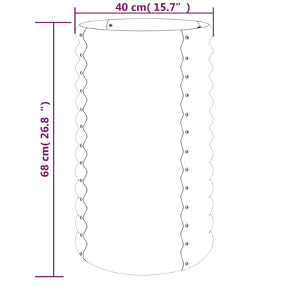 Vaso da Giardino Acciaio Verniciato a Polvere 40x40x68 cm Verde - homemem39