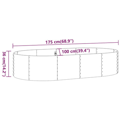 Letto da Giardino in Acciaio a Polvere 175x100x36 cm Antracite - homemem39