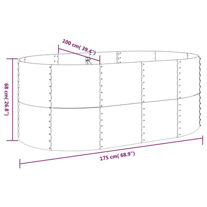 Letto da Giardino in Acciaio a Polvere 175x100x68 cm Antracite - homemem39