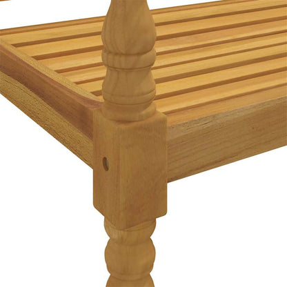 Panchina Batavia con Cuscino Crema 150 cm Legno Massello Teak - homemem39