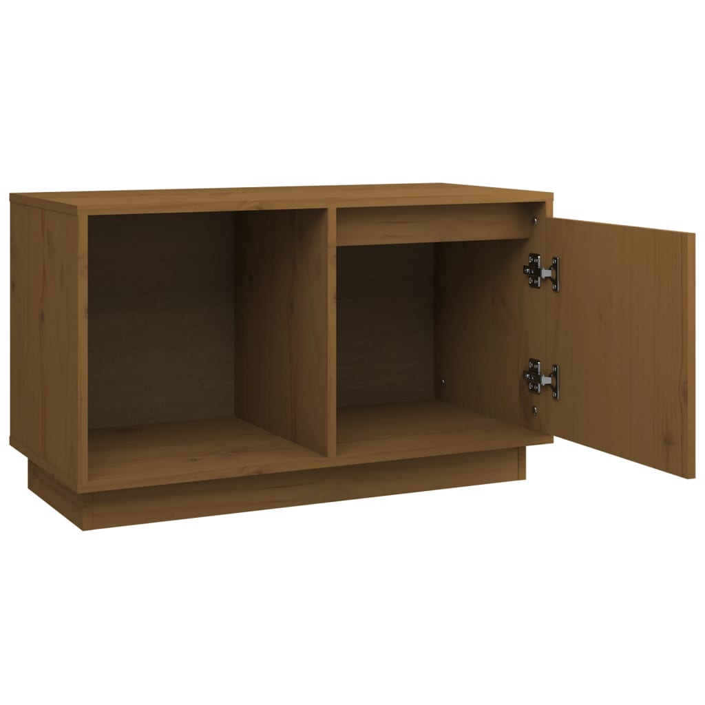 Mobile TV Ambra 74x35x44 cm in Legno Massello di Pino - homemem39