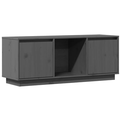 Mobile Porta TV Grigio 110,5x35x44 cm in Legno Massello di Pino - homemem39