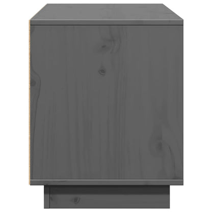 Mobile Porta TV Grigio 110,5x35x44 cm in Legno Massello di Pino - homemem39