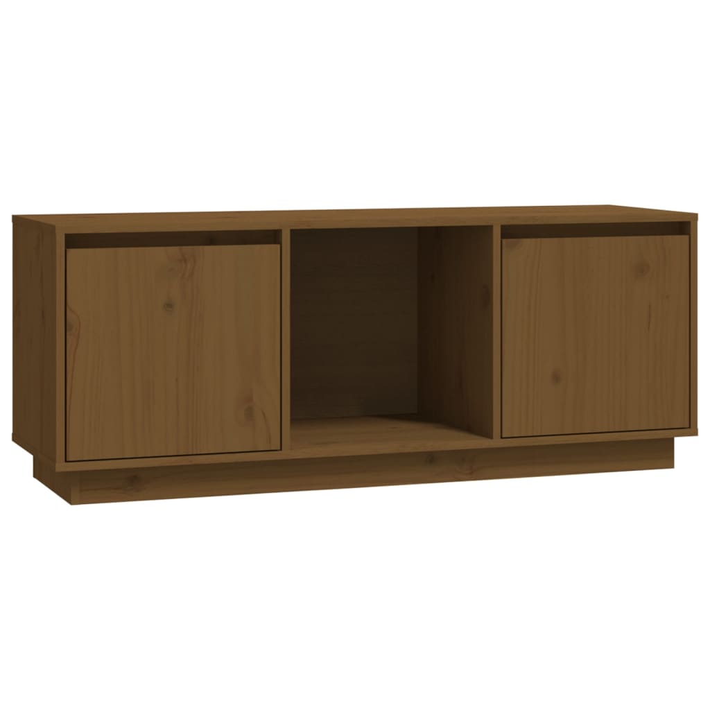 Mobile Porta TV Ambra 110,5x35x44 cm in Legno Massello di Pino - homemem39