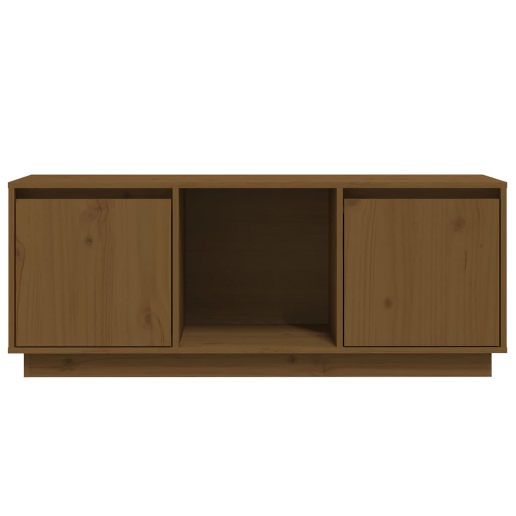 Mobile Porta TV Ambra 110,5x35x44 cm in Legno Massello di Pino - homemem39