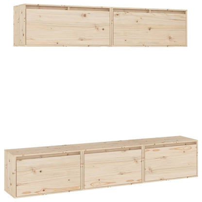 Set Mobile TV 5 pz in legno massello di pino - homemem39