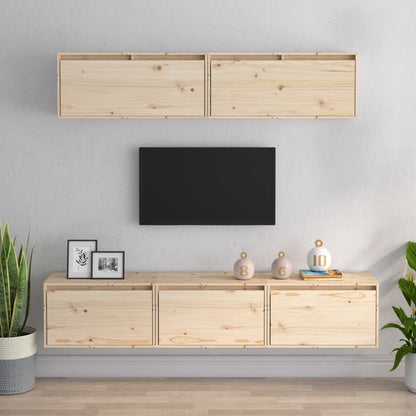 Set Mobile TV 5 pz in legno massello di pino - homemem39