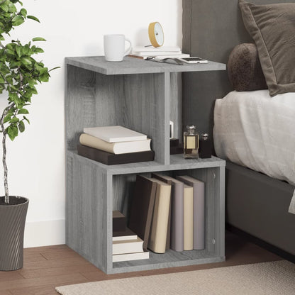 Comodini 2 pz Grigio Sonoma 35x35x55 cm in Legno Multistrato