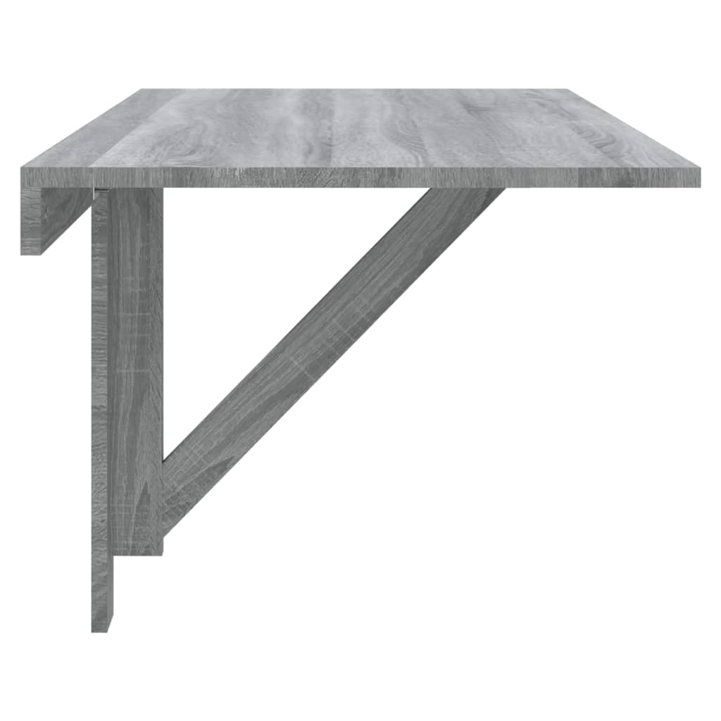 Tavolino Muro Pieghevole Grigio Sonoma 100x60x56 cm Multistrato - homemem39