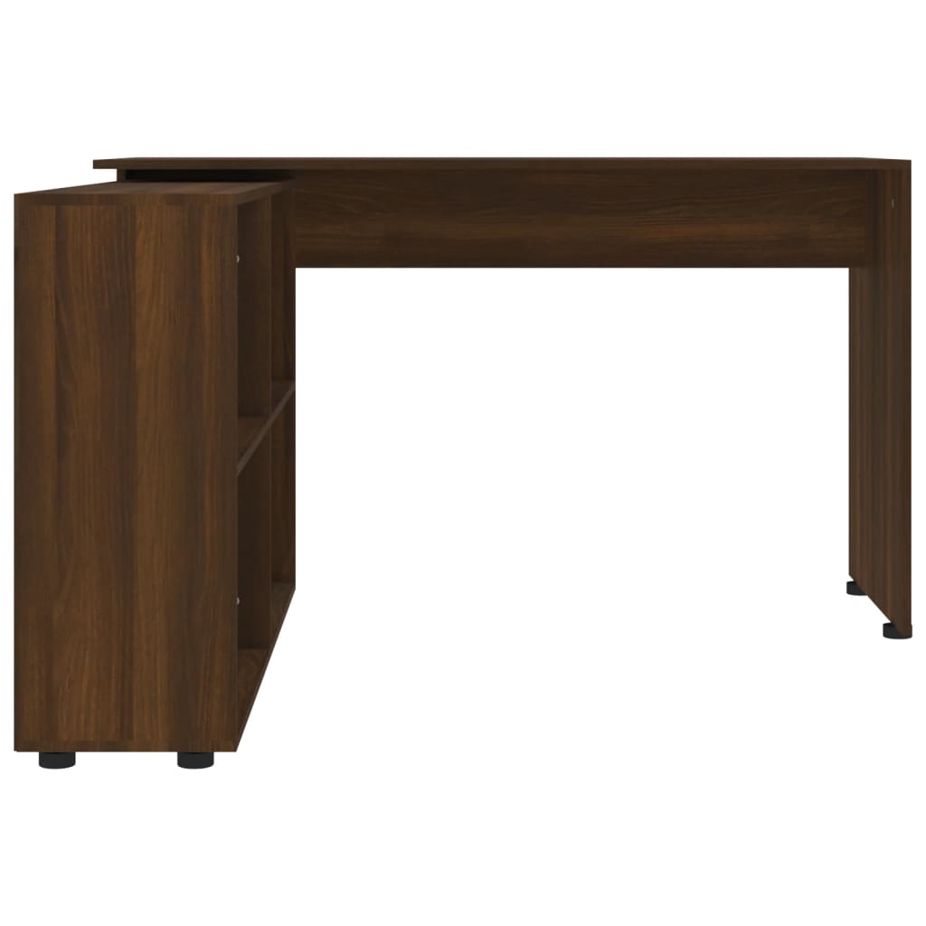 Scrivania ad Angolo Rovere Marrone in Legno Multistrato - homemem39