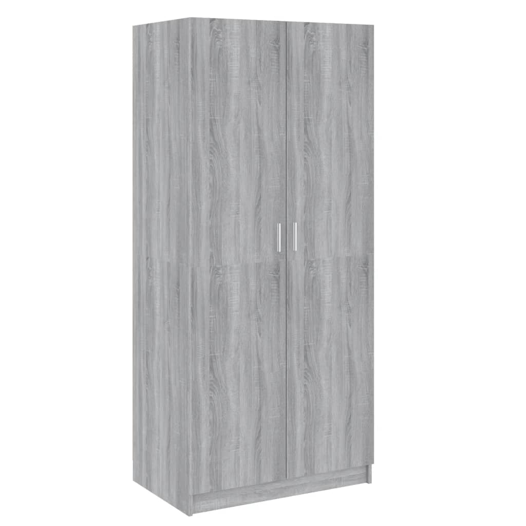 Armadio Grigio Sonoma 80x52x180 cm in Legno Multistrato - homemem39