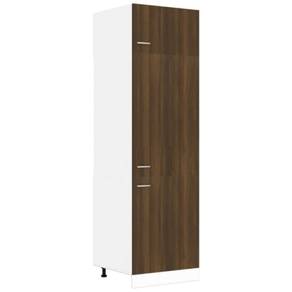 Armadio per Frigo Rovere Marrone 60x57x207 cm Legno Multistrato - homemem39