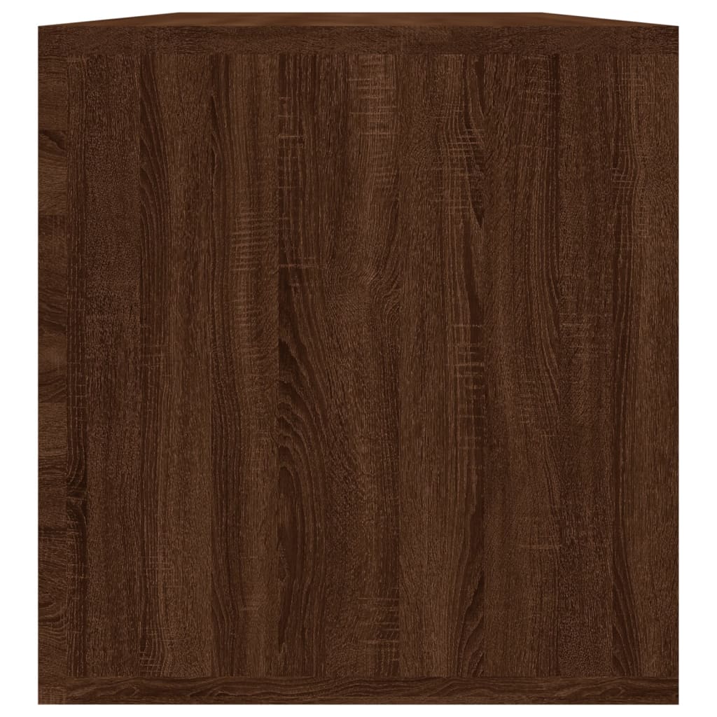 Contenitore Vinili Rovere Marrone 71x34x36 cm Legno Multistrato - homemem39