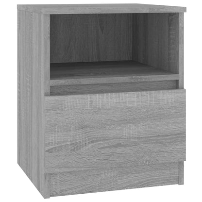 Comodini 2 pz Grigio Sonoma 40x40x50 cm in Legno Multistrato