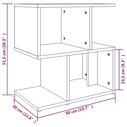 Comodino Grigio Sonoma 50x30x51,5 cm in Legno Multistrato