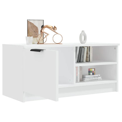 Mobile Porta TV Bianco 80x35x36,5 cm in Legno Multistrato