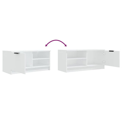 Mobile Porta TV Bianco 80x35x36,5 cm in Legno Multistrato