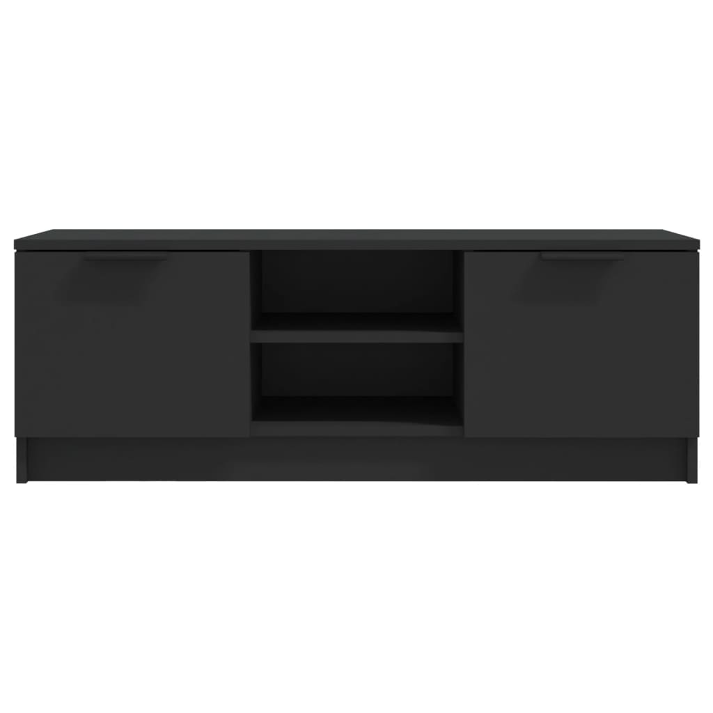 Mobile Porta TV Nero 102x35x36,5 cm in Legno Multistrato - homemem39