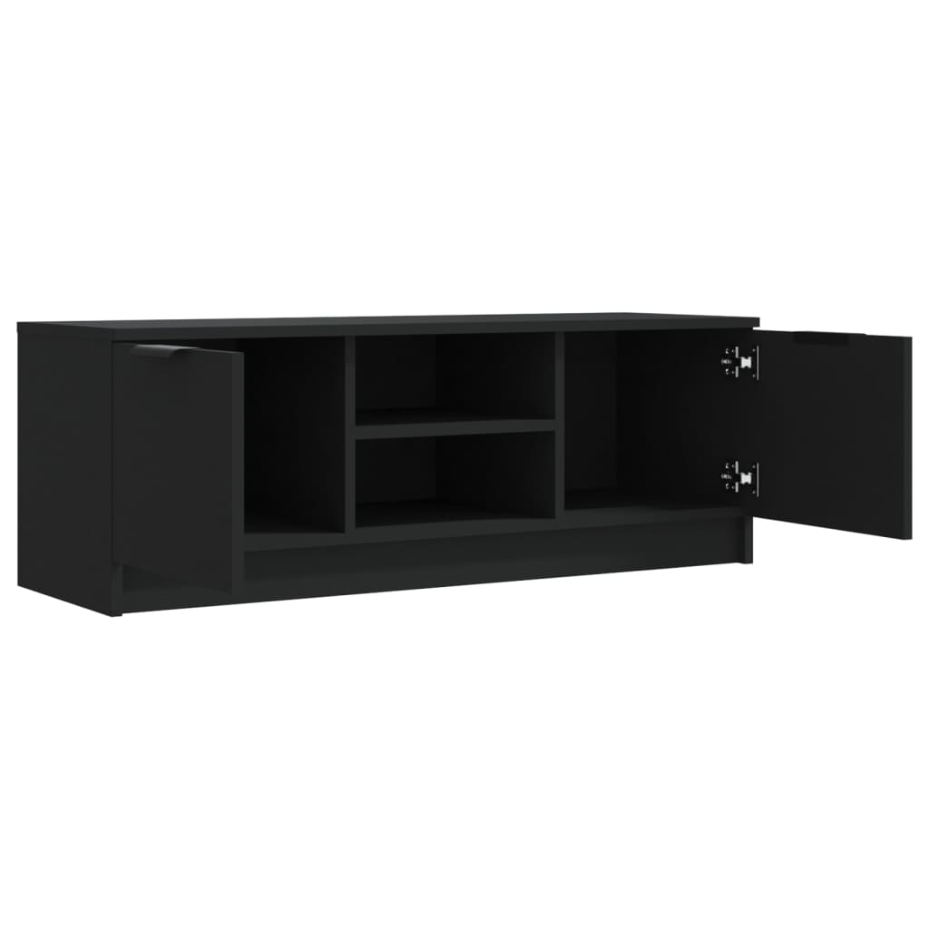 Mobile Porta TV Nero 102x35x36,5 cm in Legno Multistrato - homemem39