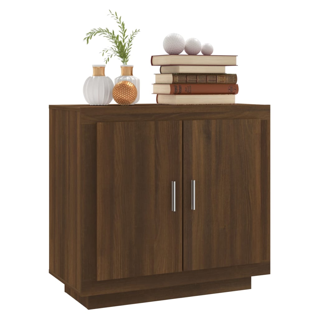 Credenza Rovere Marrone 80x40x75 cm in Legno Multistrato