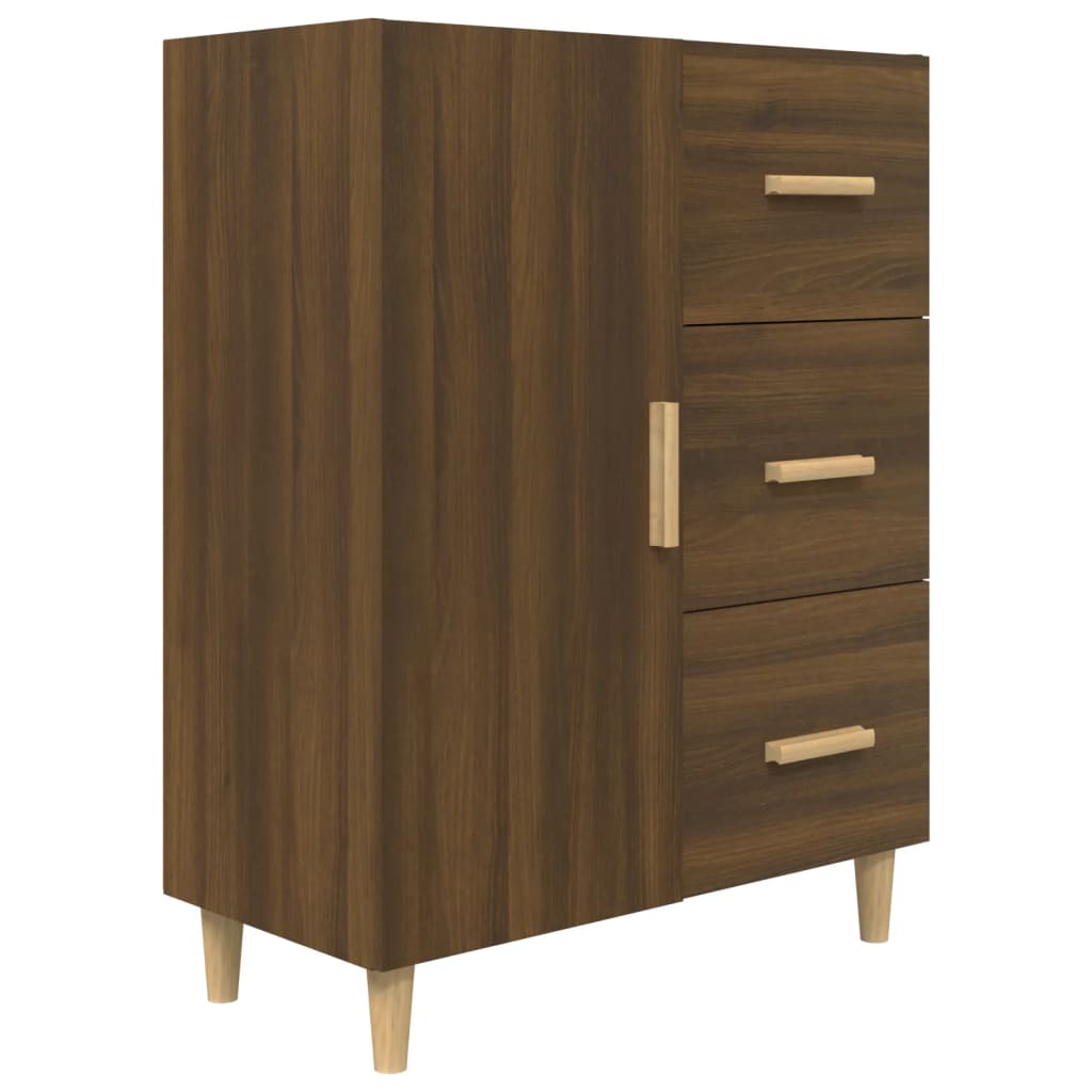 Credenza Rovere Marrone 69,5x34x90 cm in Legno Multistrato - homemem39