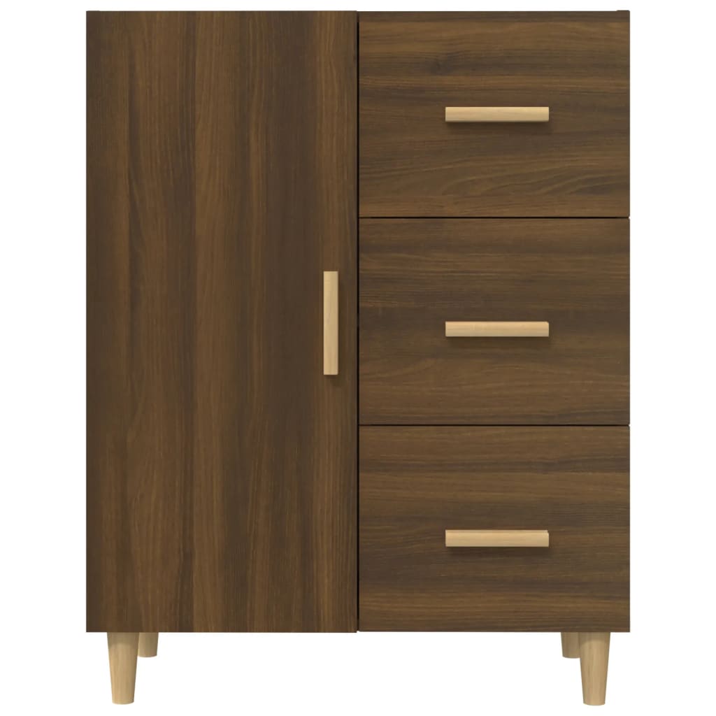 Credenza Rovere Marrone 69,5x34x90 cm in Legno Multistrato