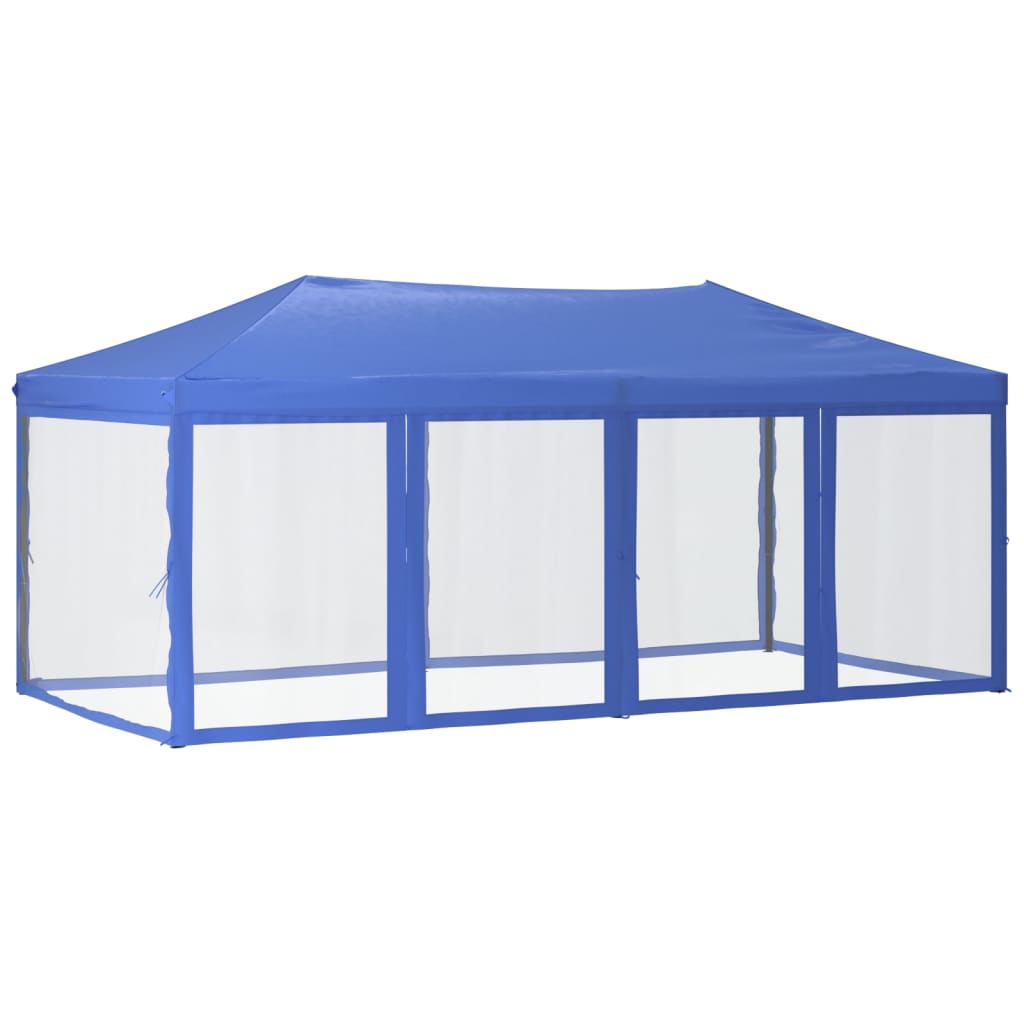 Tenda per Feste Pieghevole con Pareti Laterali Blu 3x6 m - homemem39