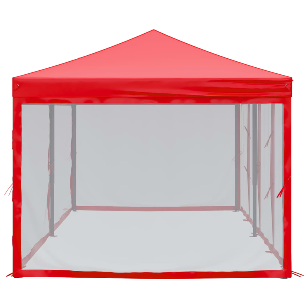 Tenda per Feste Pieghevole con Pareti Laterali Rosso 3x6 m - homemem39