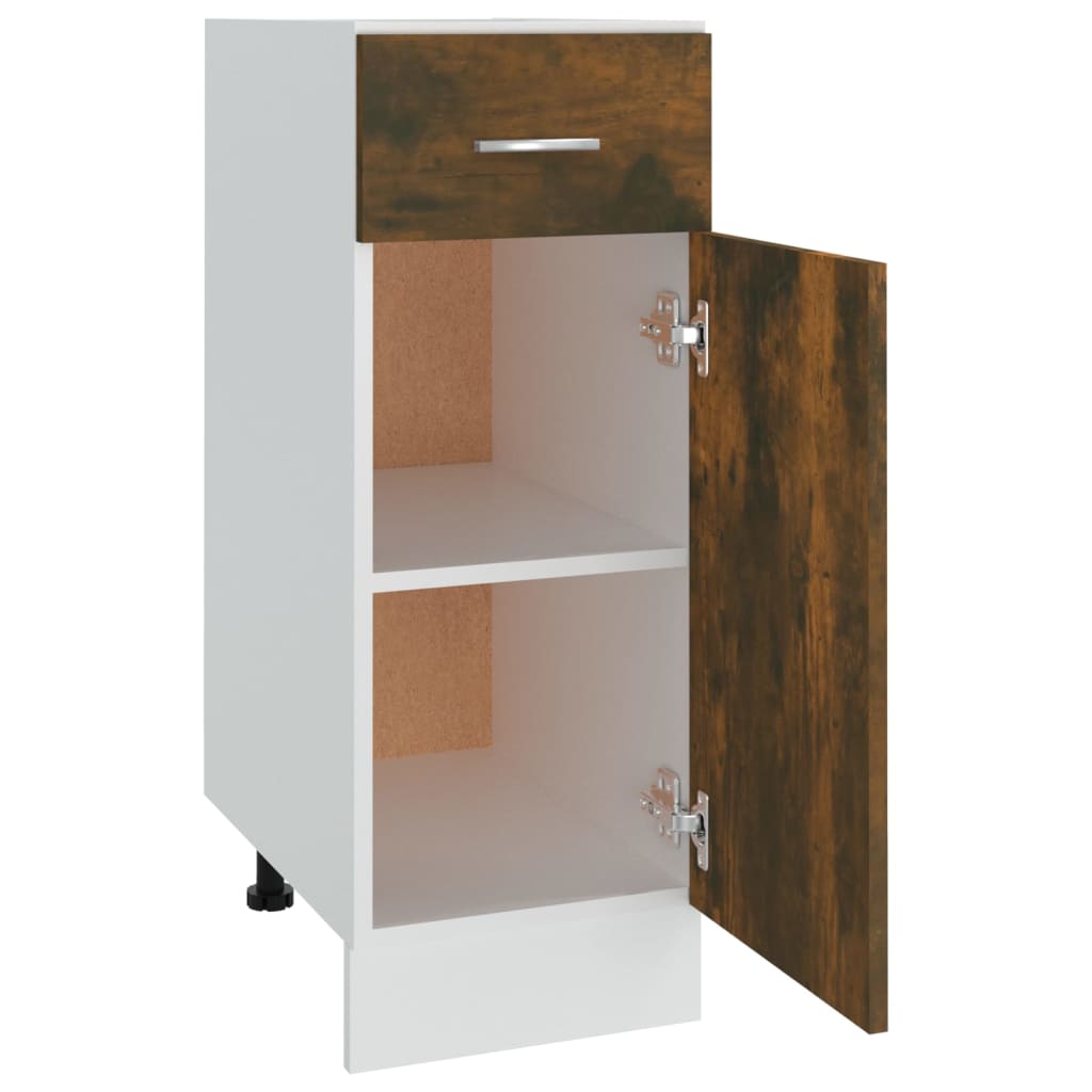 Mobile con Cassetto Rovere Fumo 30x46x81,5 cm Legno Multistrato - homemem39