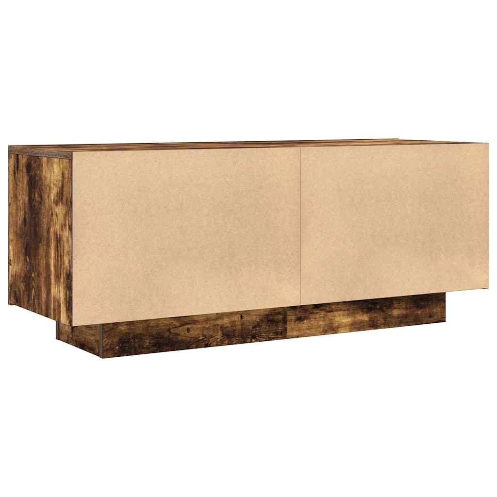 Mobile TV Rovere Fumo 100x35x40 cm in Legno Multistrato - homemem39