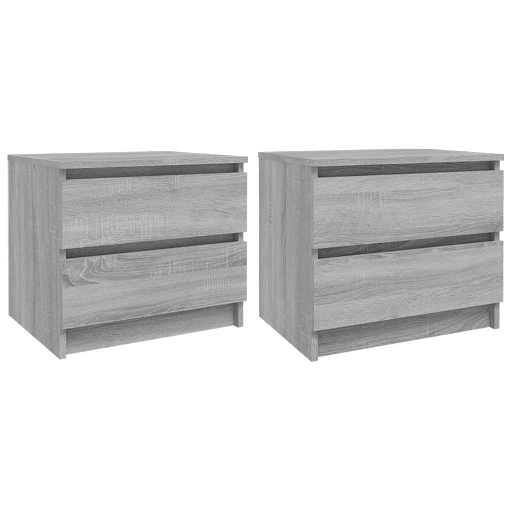 Comodini Grigio Sonoma 2 pz 50x39x43,5 cm in Legno Multistrato - homemem39