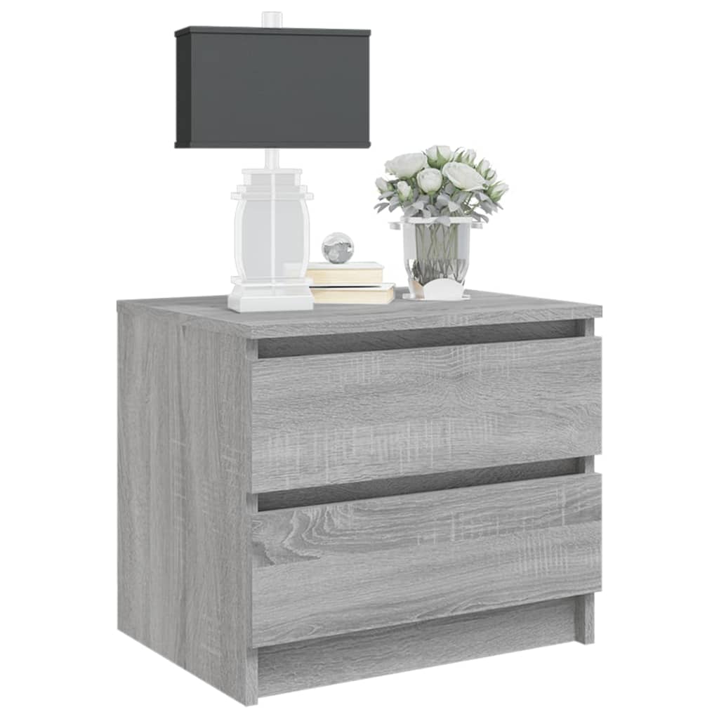 Comodini Grigio Sonoma 2 pz 50x39x43,5 cm in Legno Multistrato - homemem39