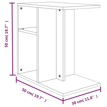 Tavolino da Salotto Rovere Marrone 50x30x50cm Legno Multistrato - homemem39