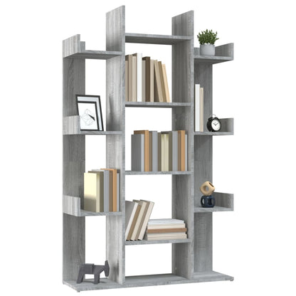 Libreria Grigio Sonoma 86x25,5x140 cm in Legno Multistrato