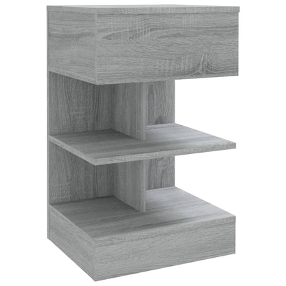 Comodini Grigio Sonoma 2 pz 40x35x65 cm in Legno Multistrato