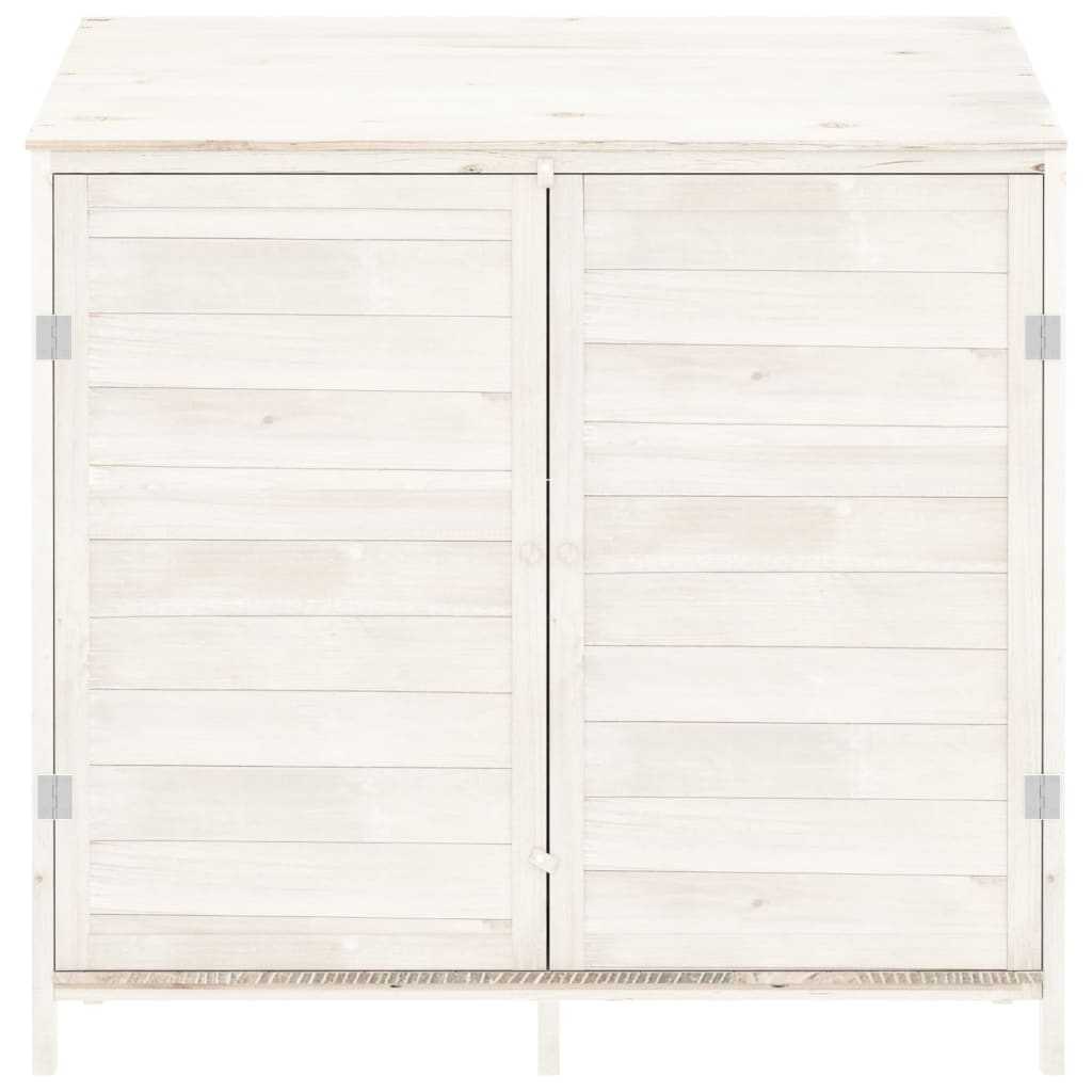 Capanno da Giardino Bianco 102x52x112cm Legno Massello di Abete - homemem39