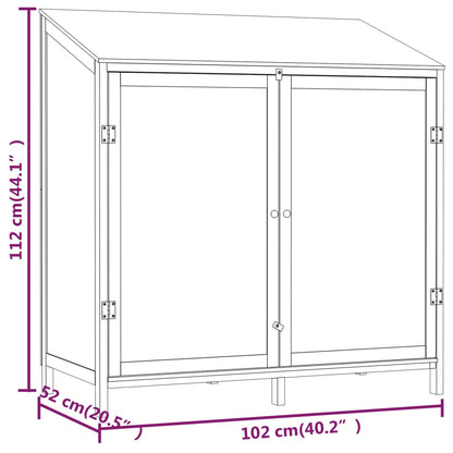 Capanno da Giardino Marrone 102x52x112 cm Legno Massello Abete - homemem39