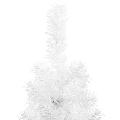 Albero Natale Artificiale Sottile a Metà Supporto Bianco 120 cm