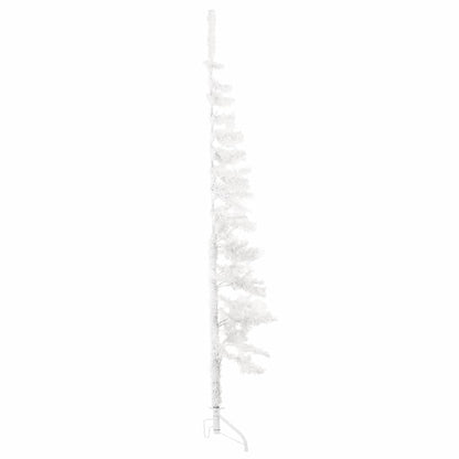 Albero Natale Artificiale Sottile a Metà Supporto Bianco 180 cm