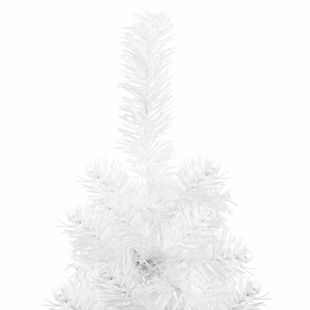 Albero Natale Artificiale Sottile a Metà Supporto Bianco 180 cm