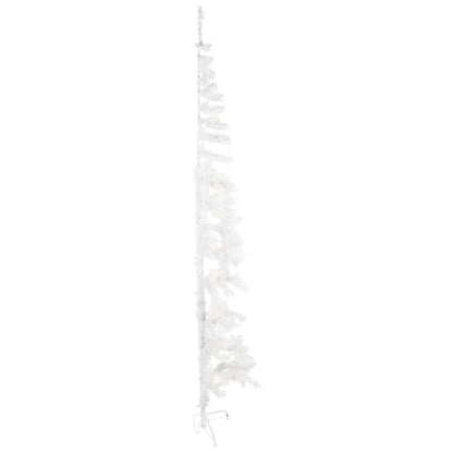 Albero Natale Artificiale Sottile a Metà Supporto Bianco 210 cm - homemem39