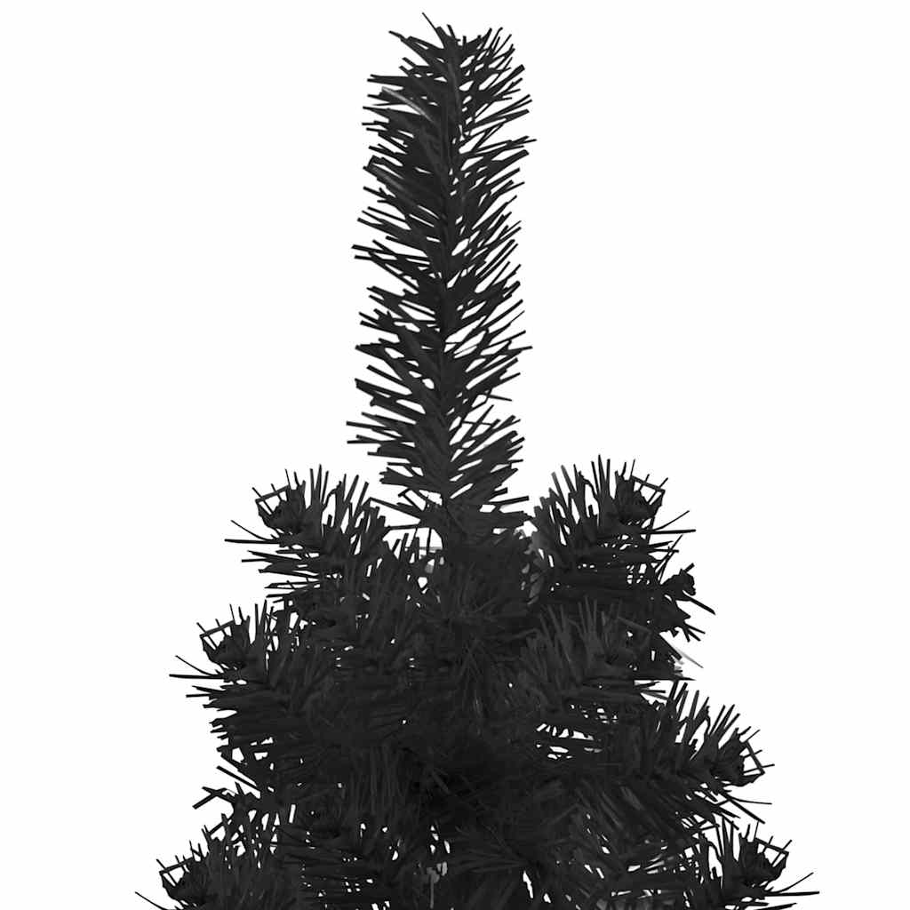 Albero Natale Artificiale Sottile a Metà e Supporto Nero 120 cm - homemem39