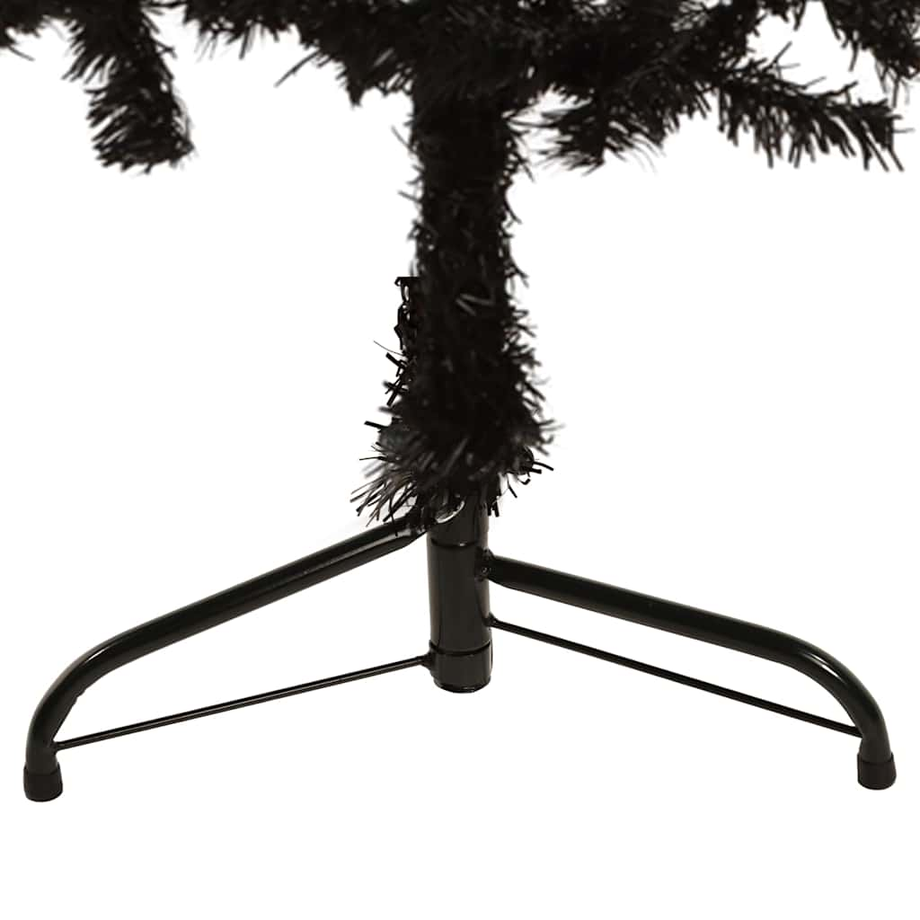 Albero Natale Artificiale Sottile a Metà e Supporto Nero 120 cm - homemem39